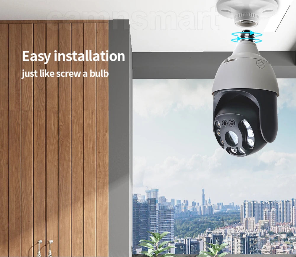 Smart WIFI Bulb Security Camera