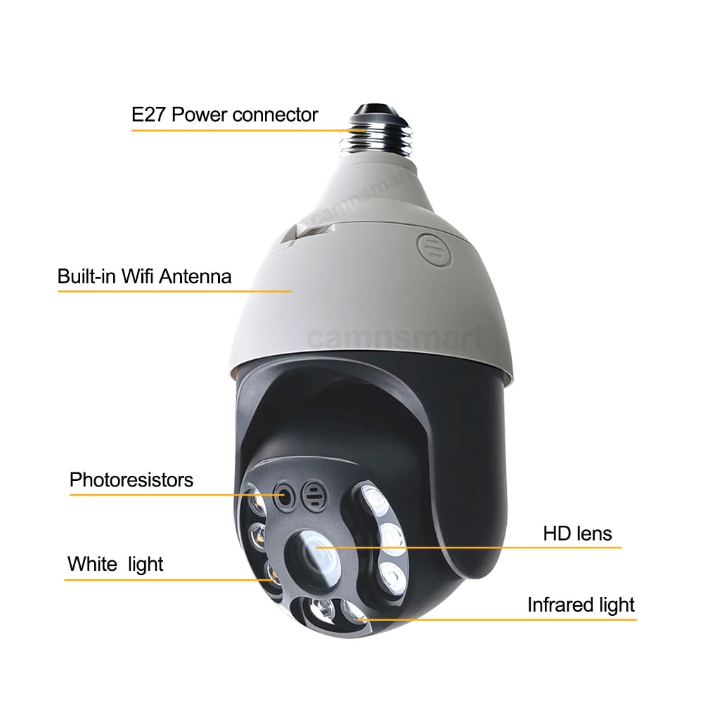Smart WIFI Bulb Security Camera