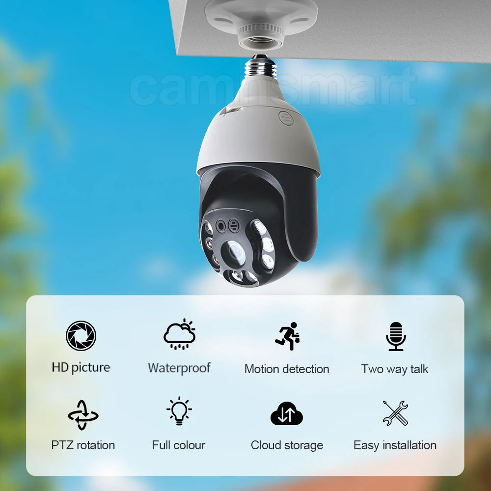 Smart WIFI Bulb Security Camera
