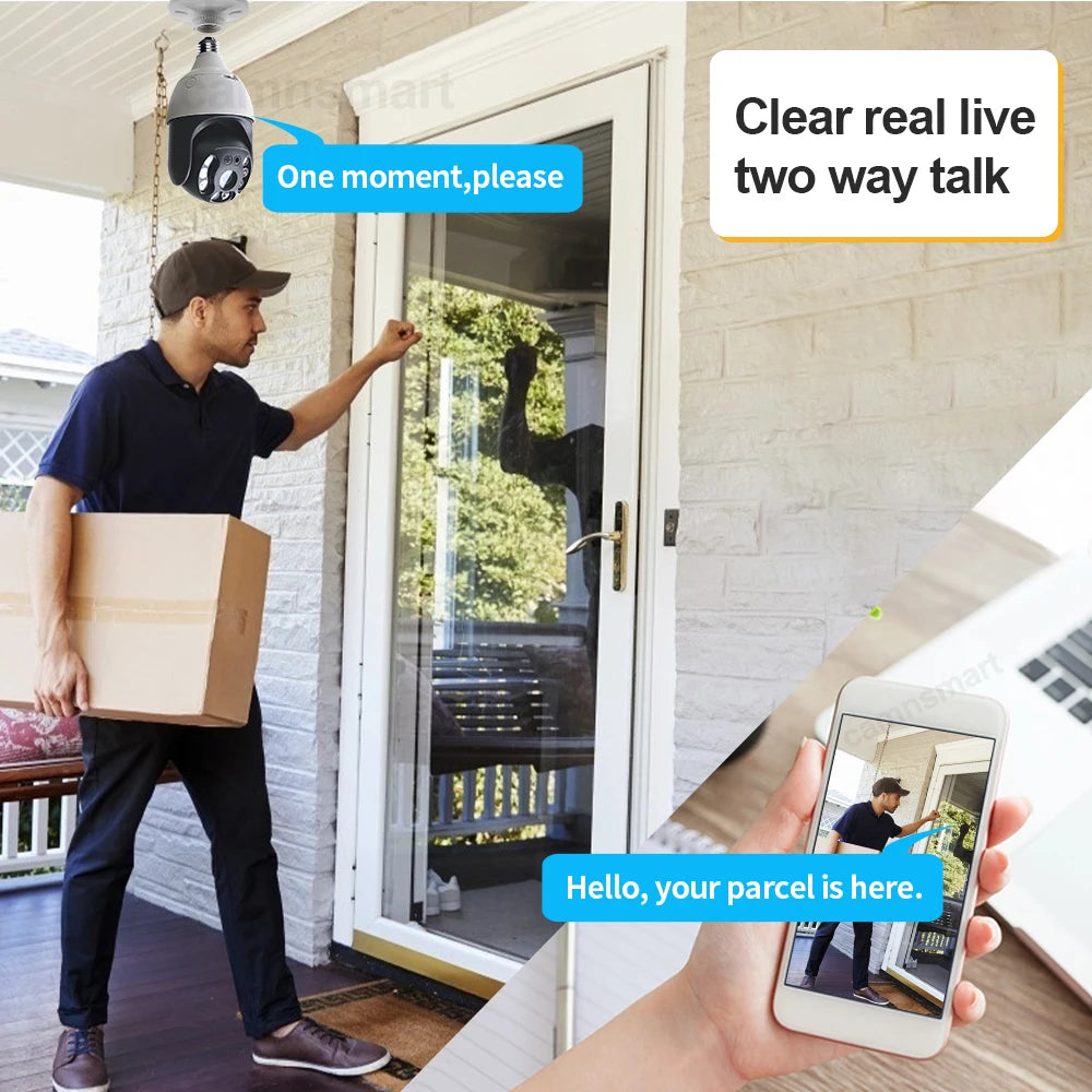 Smart WIFI Bulb Security Camera