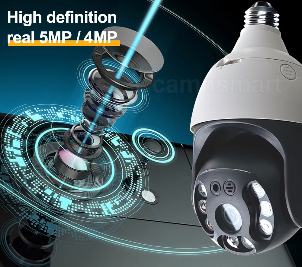Smart WIFI Bulb Security Camera