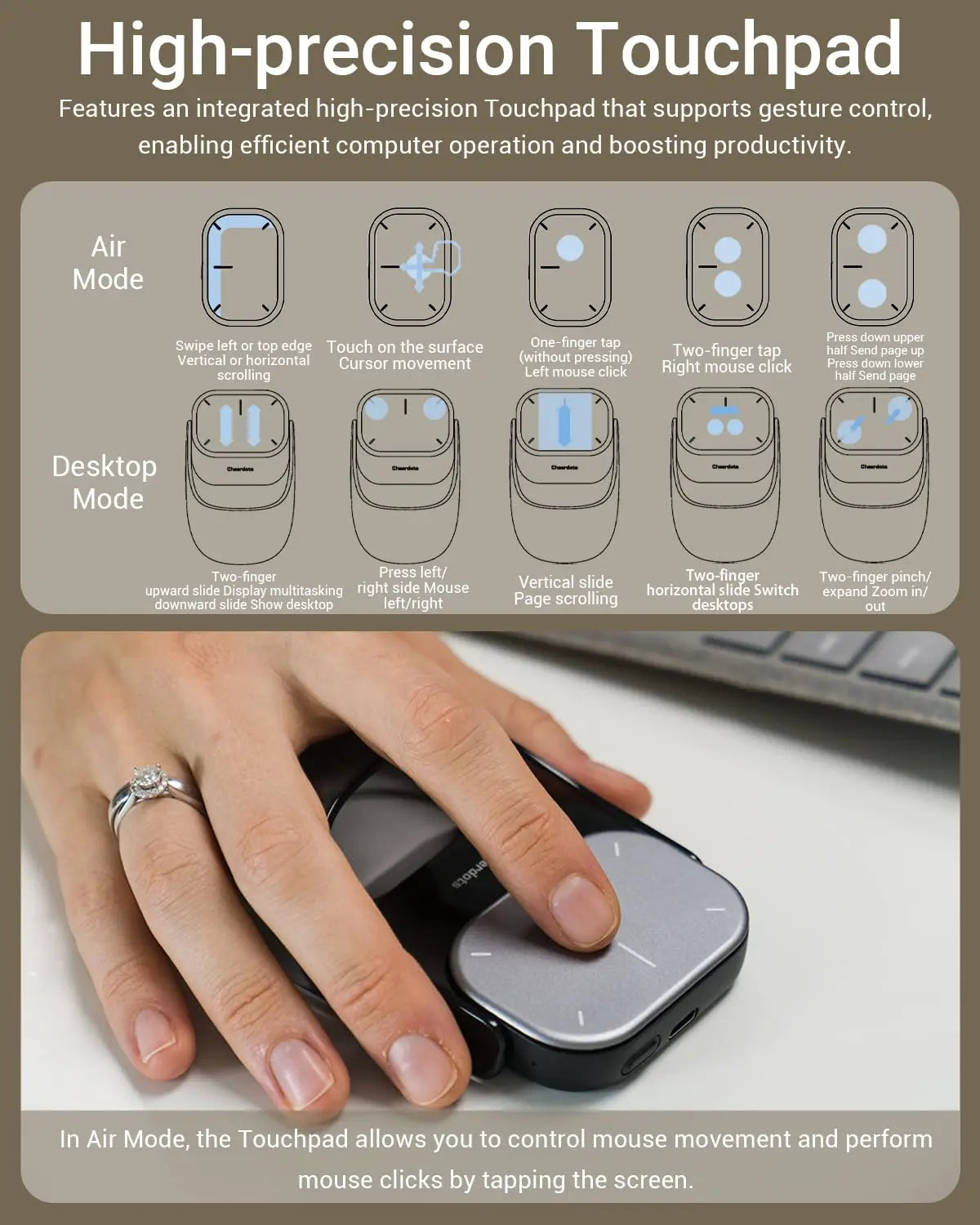 Wireless Detachable Air Mouse