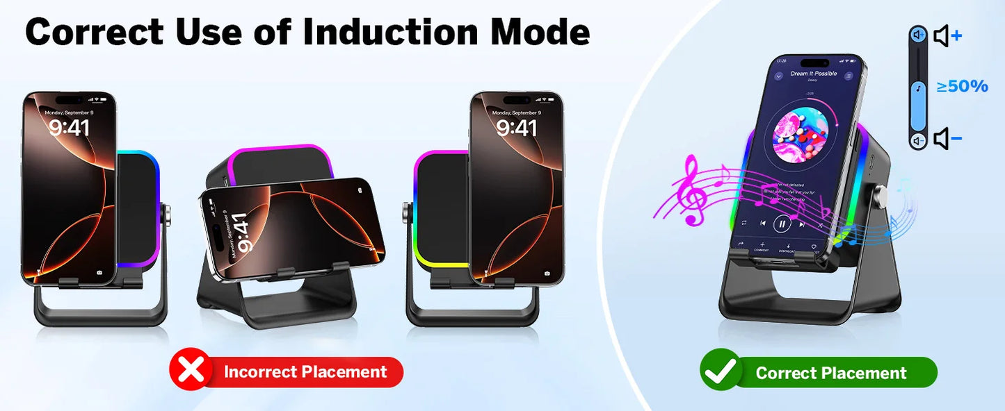 5 In 1 Wireless Induction Speaker