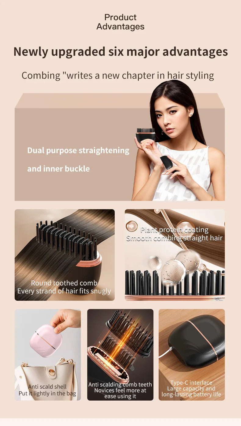 Mini Rechargeable Portable Hair Straightener