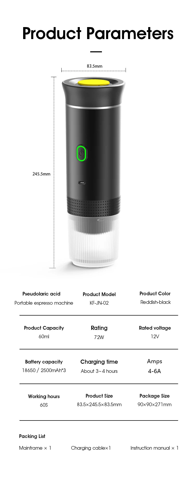 Portable Espresso Coffee Maker