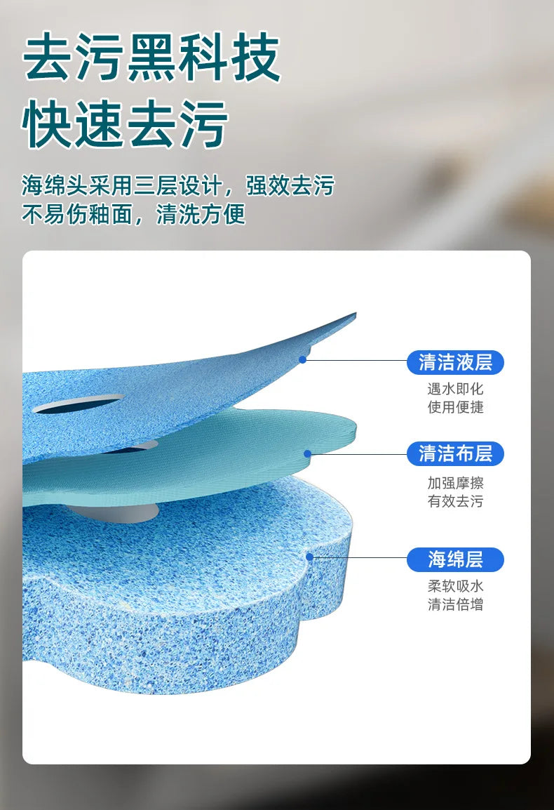 Wall-mounted Disposable Toilet Brush