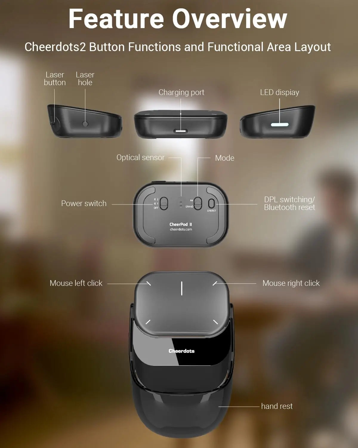 Wireless Detachable Air Mouse