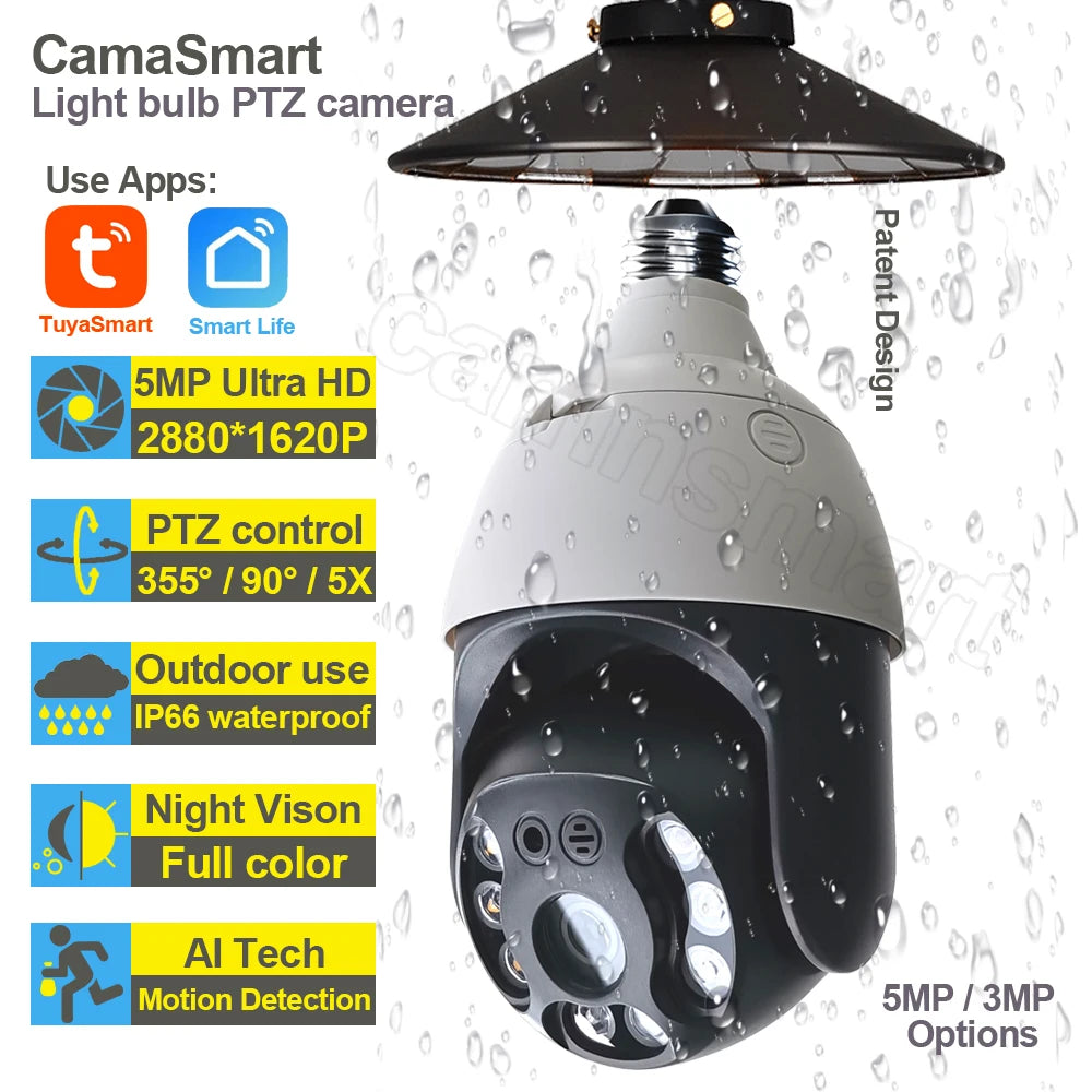 Smart WIFI Bulb Security Camera