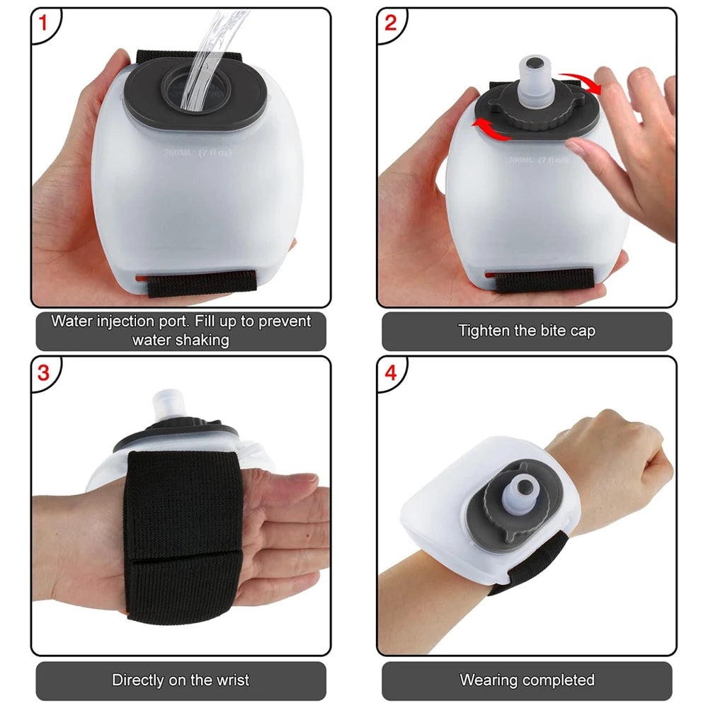 Wearable Silicone Handsfree Wrist Water Bottle