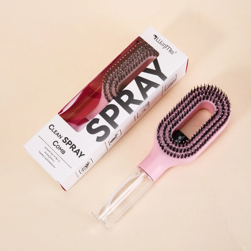 Water Spray Hair Brush Scalp Massage Brush