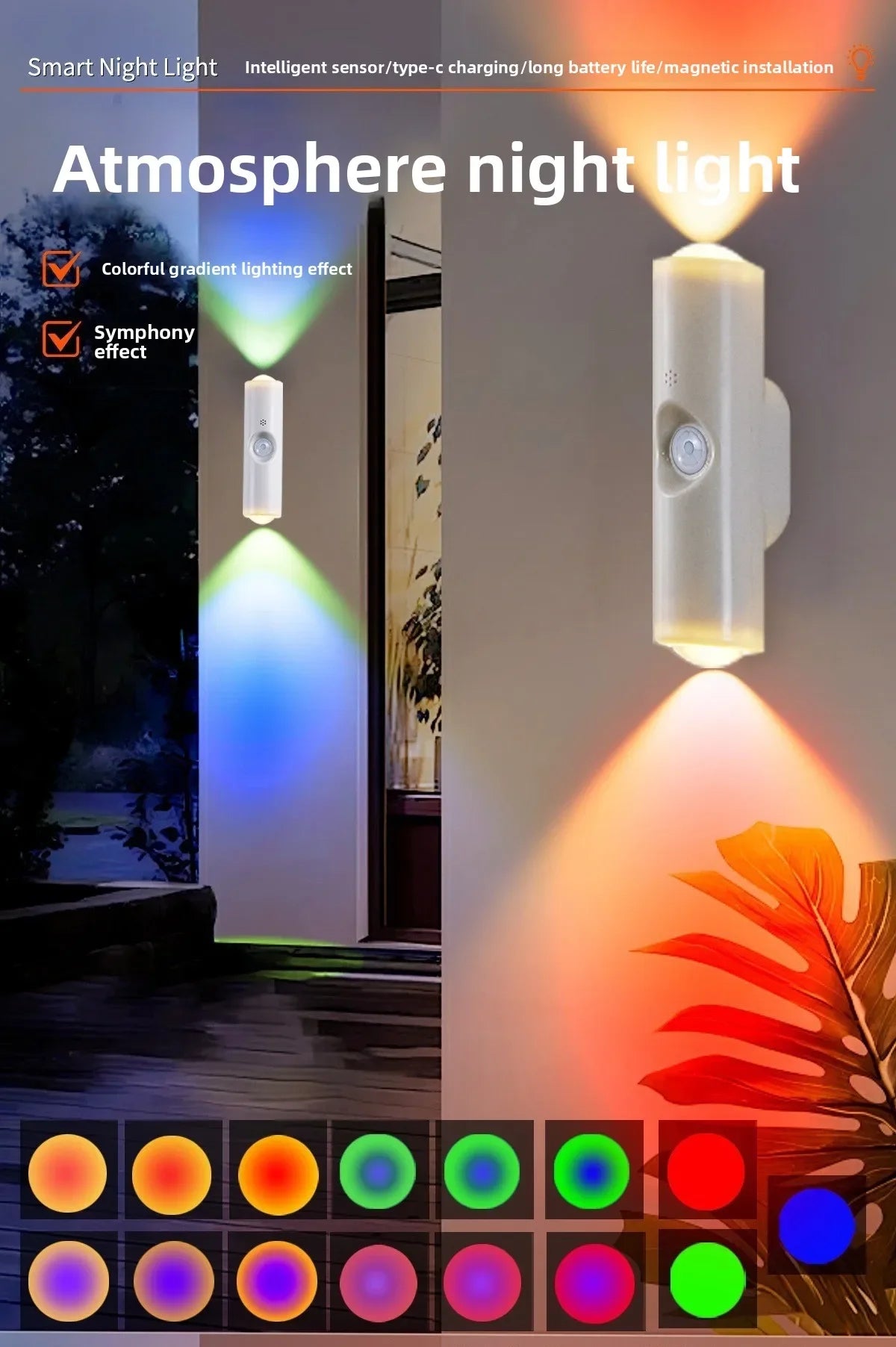 Double Sunset LED Night  Wall Lamp