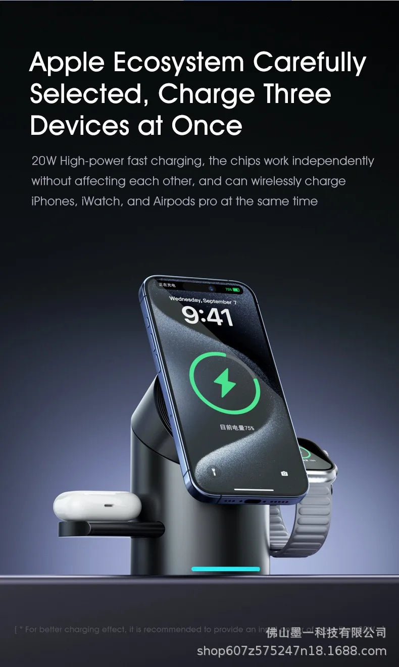 Qi2 3 In 1 Magnetic Wireless Charger