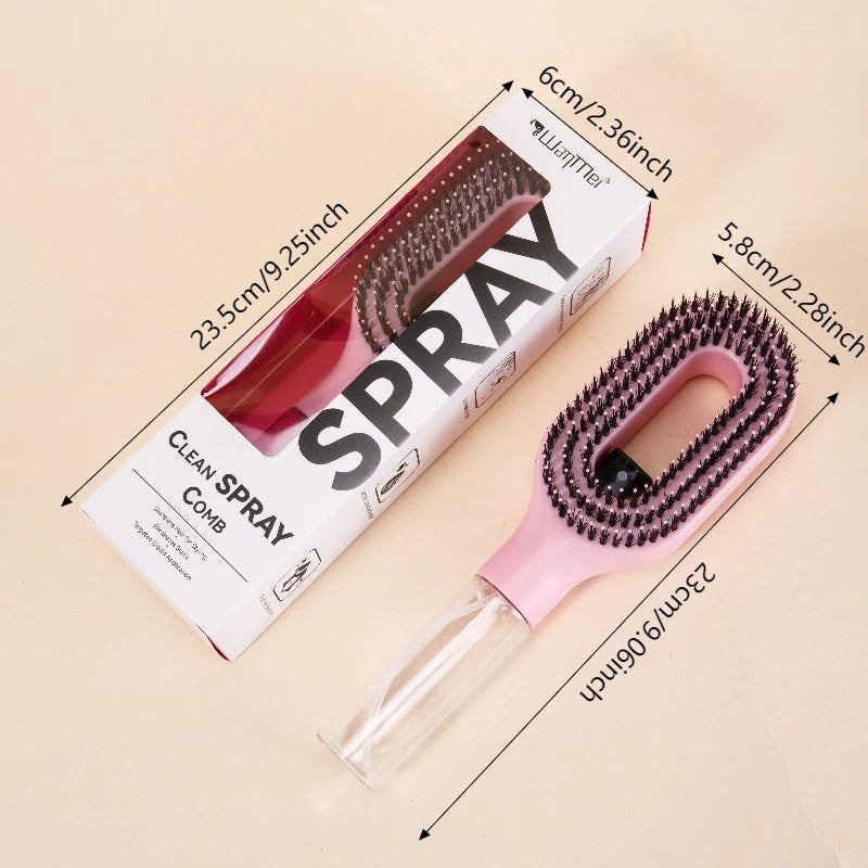 Water Spray Hair Brush Scalp Massage Brush