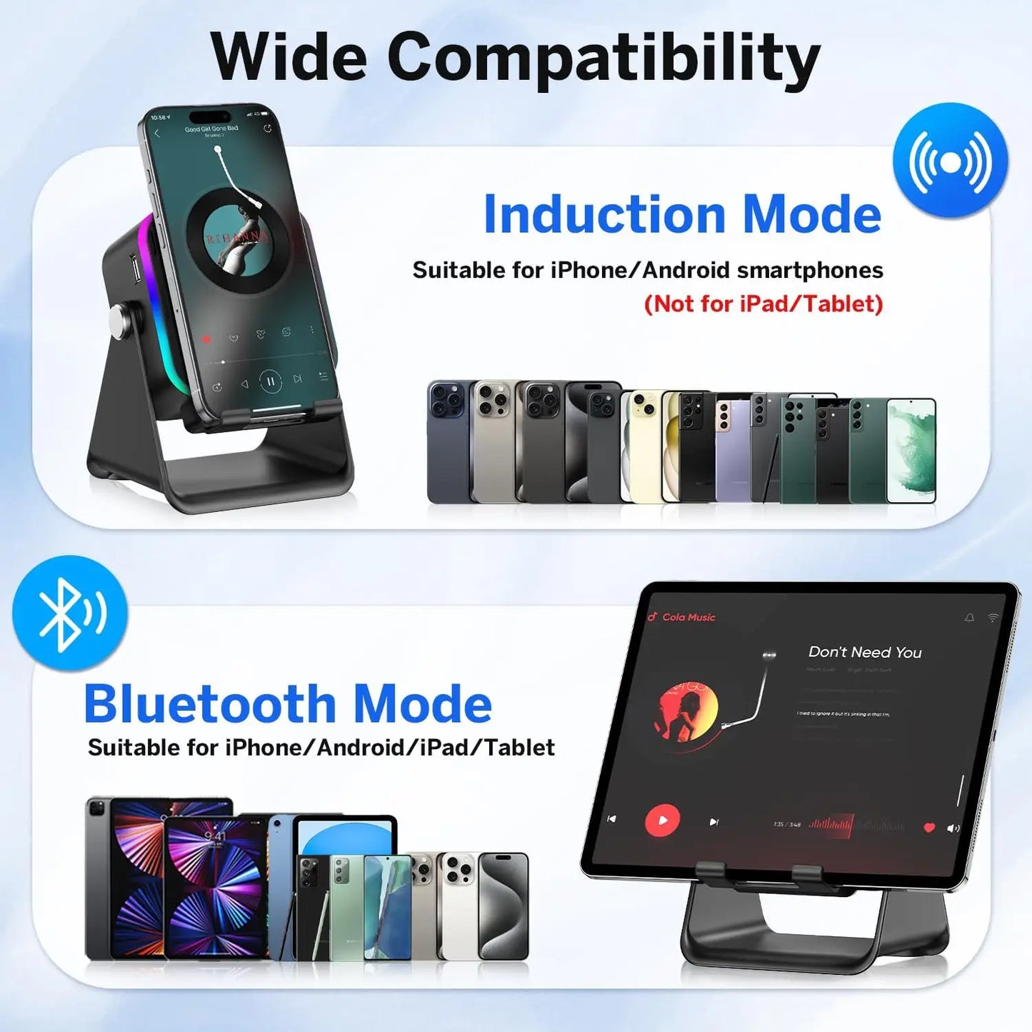 5 In 1 Wireless Induction Speaker