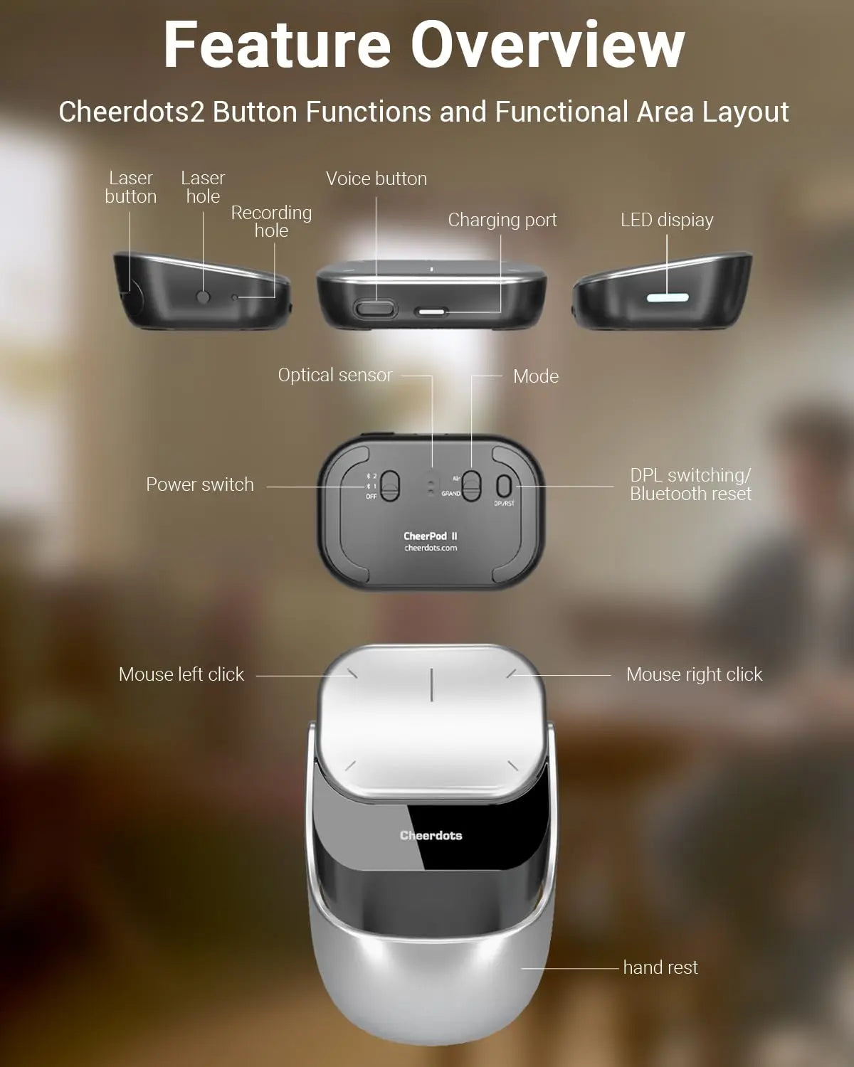 Wireless Detachable Air Mouse