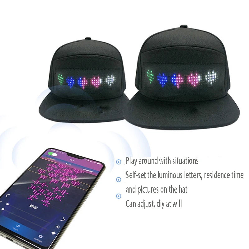 Luminous LED Bluetooth Message Cap