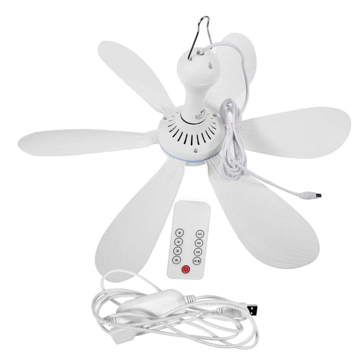 USB Ceiling Detachable Blades Portable Hanging