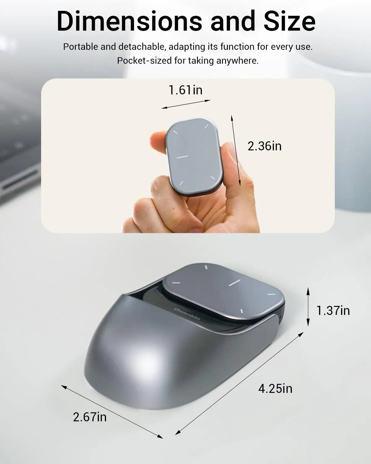 Wireless Detachable Air Mouse