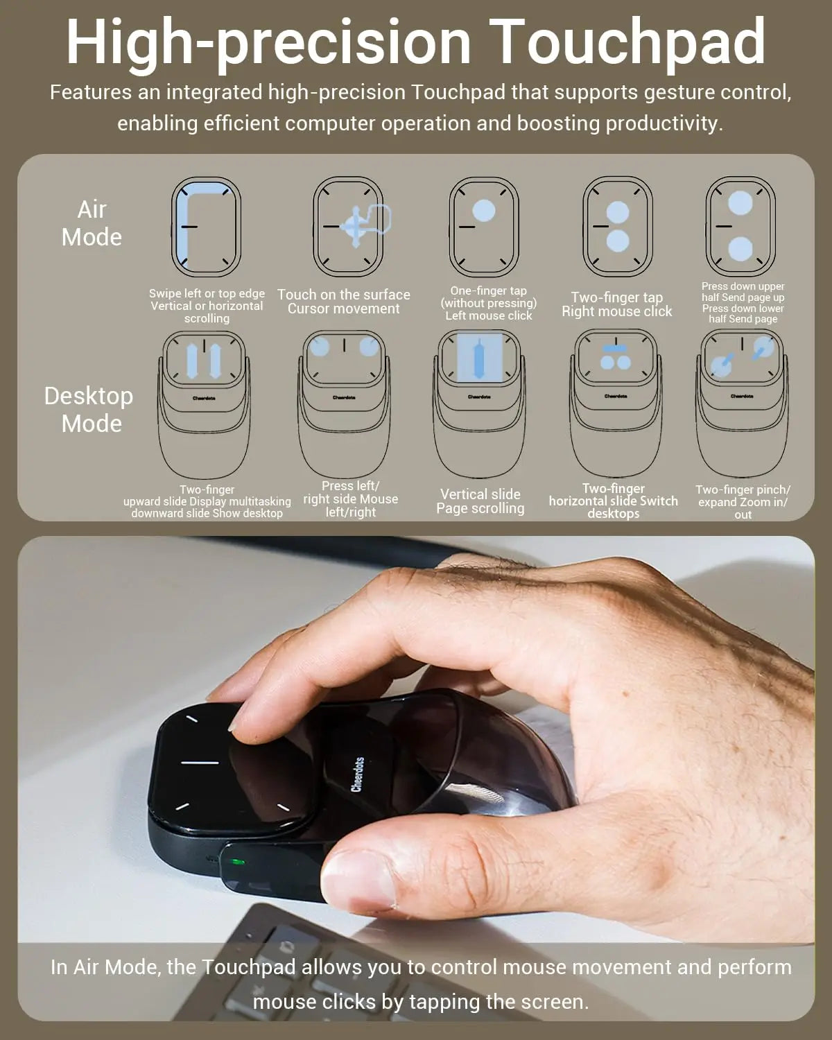 Wireless Detachable Air Mouse