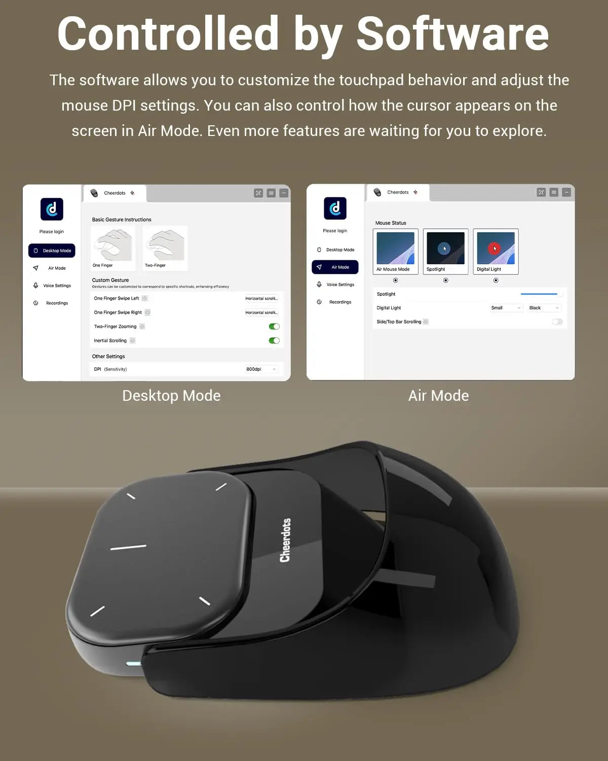 Wireless Detachable Air Mouse