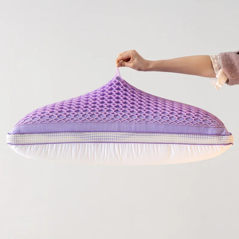 TPE Pectin Feather Pillow Neck Pillows for Sleeping Bed Pillow Pectin Cotton Two-sided Cover Home Textiles Soft Comfort Bedding
