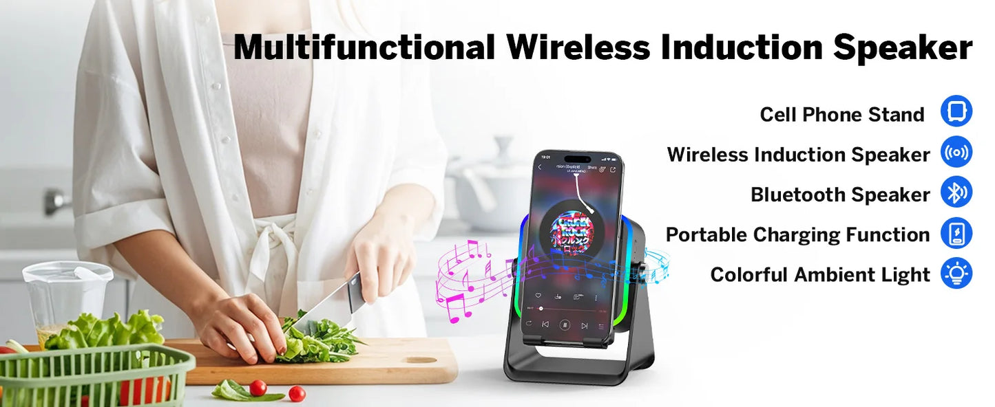 5 In 1 Wireless Induction Speaker