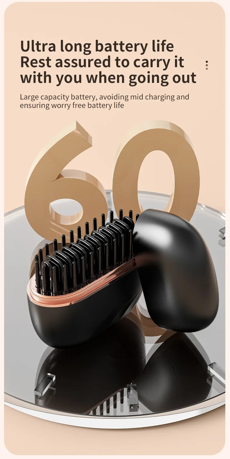 Mini Rechargeable Portable Hair Straightener