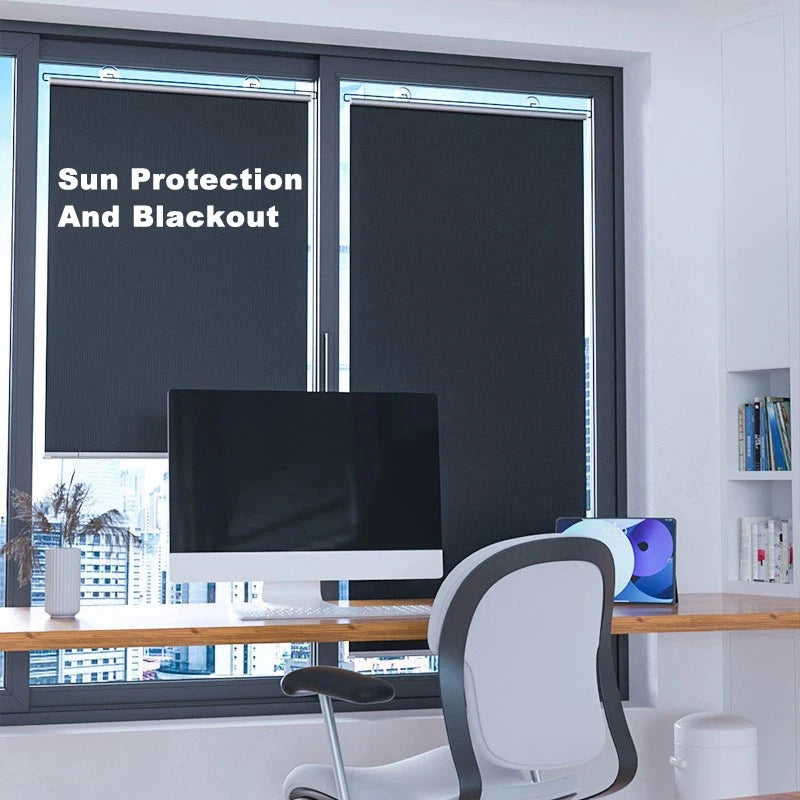 Drill-Free Roller Window Blinds