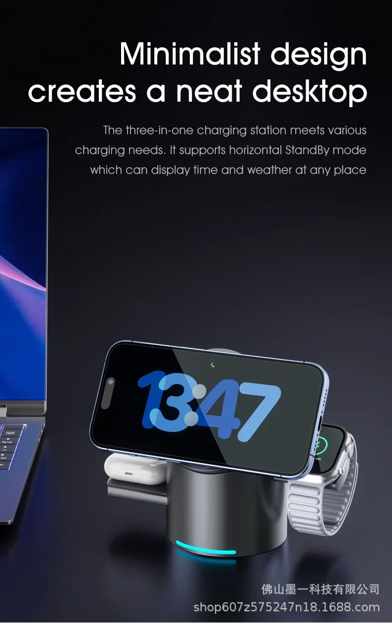 Qi2 3 In 1 Magnetic Wireless Charger