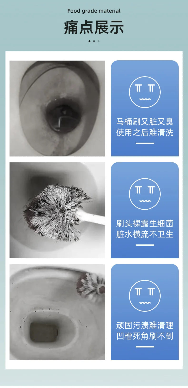 Wall-mounted Disposable Toilet Brush