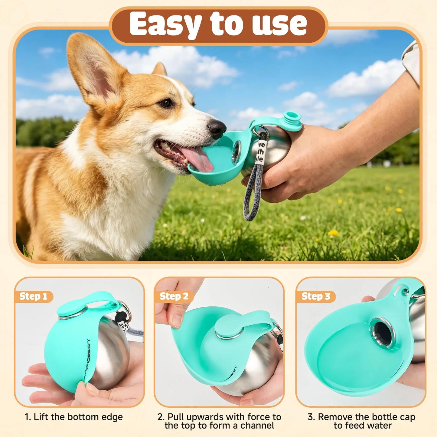 Stainless Steel Dog Water Bottle