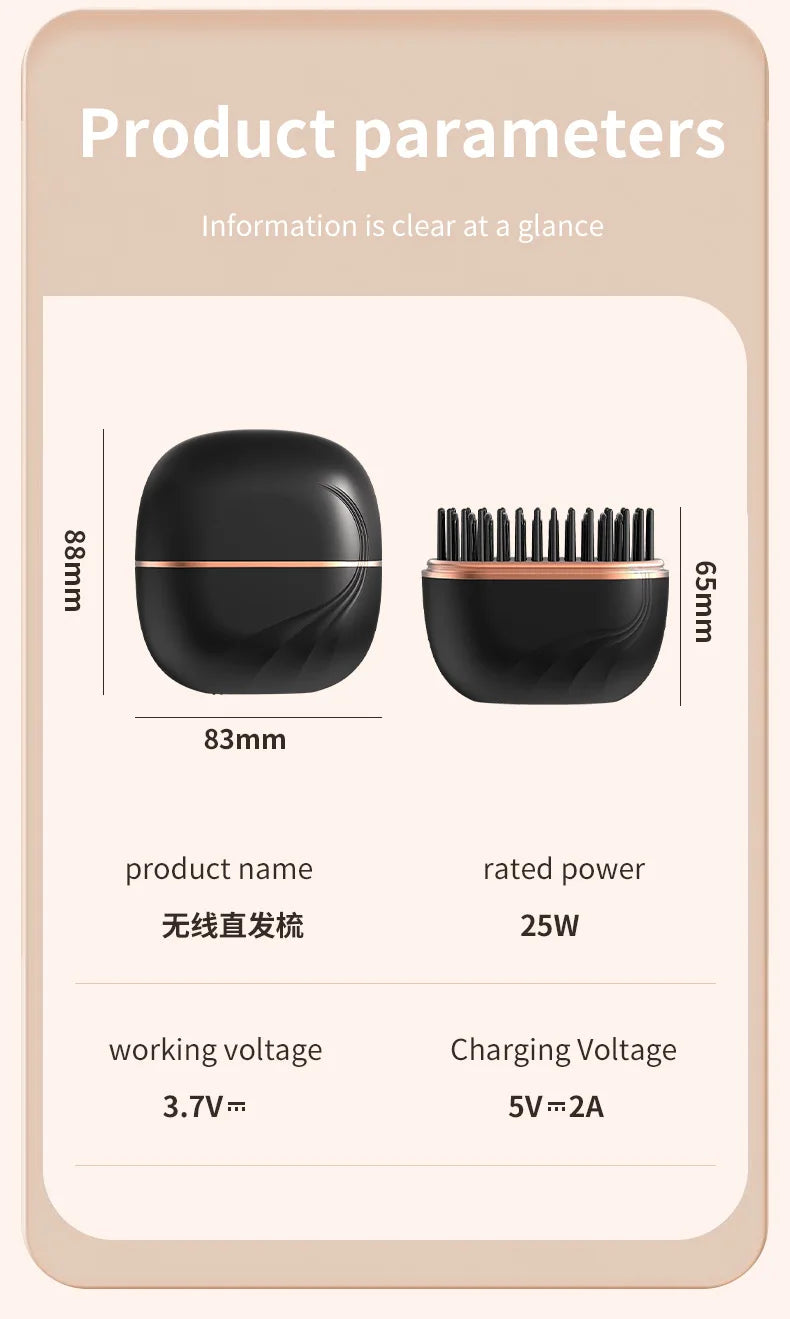 Mini Rechargeable Portable Hair Straightener
