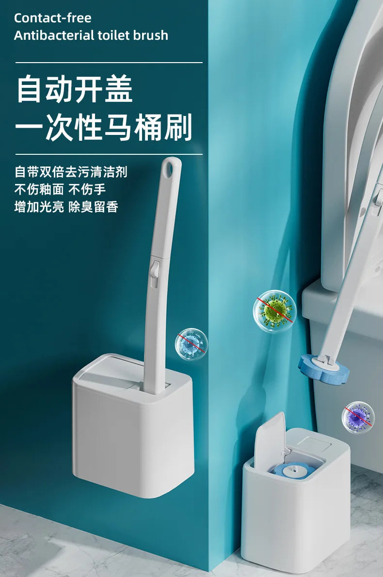 Wall-mounted Disposable Toilet Brush
